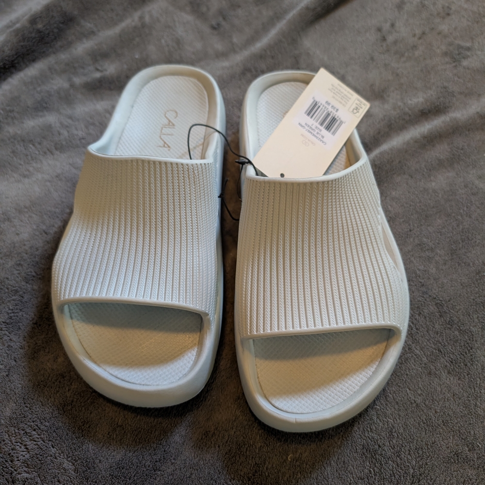 CALIA by Carrie Underwood Light Blue Slide Sandals